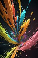 Abstract color splashes liquid background wallpaper photo