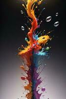 Abstract color splashes liquid background wallpaper photo