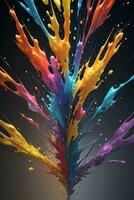 Abstract color splashes liquid background wallpaper photo