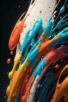 Abstract color splashes liquid background wallpaper photo