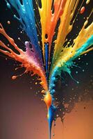 Abstract color splashes liquid background wallpaper photo