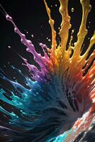 Abstract color splashes liquid background wallpaper photo