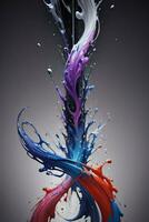 Abstract color splashes liquid background wallpaper photo