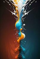 Abstract color splashes liquid background wallpaper photo