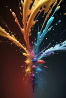 Abstract color splashes liquid background wallpaper photo