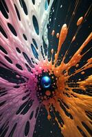 Abstract color splashes liquid background wallpaper photo