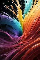 Abstract color splashes liquid background wallpaper photo