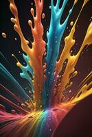 Abstract color splashes liquid background wallpaper photo