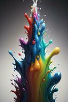 Abstract color splashes liquid background wallpaper photo