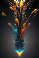 Abstract color splashes liquid background wallpaper photo