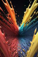 Abstract color splashes liquid background wallpaper photo