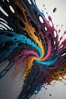 Abstract color splashes liquid background wallpaper photo