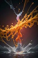 Abstract color splashes liquid background wallpaper photo