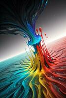 Abstract color splashes liquid background wallpaper photo