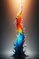 Abstract color splashes liquid background wallpaper photo