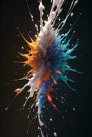 Abstract color splashes liquid background wallpaper photo