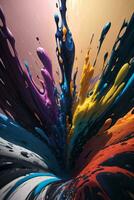 Abstract color splashes liquid background wallpaper photo