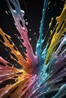 Abstract color splashes liquid background wallpaper photo