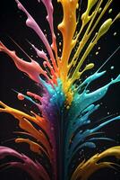 Abstract color splashes liquid background wallpaper photo