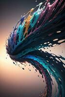 Abstract color splashes liquid background wallpaper photo