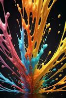 Abstract color splashes liquid background wallpaper photo