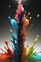 Abstract color splashes liquid background wallpaper photo