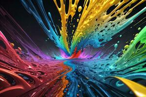 Abstract color splashes liquid background wallpaper photo