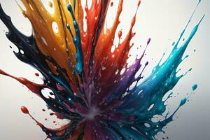 Abstract color splashes liquid background wallpaper photo