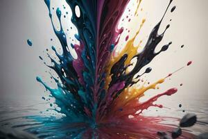 Abstract color splashes liquid background wallpaper photo