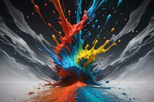 Abstract color splashes liquid background wallpaper photo