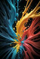 Abstract color splashes liquid background wallpaper photo