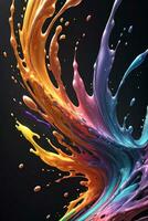 Abstract color splashes liquid background wallpaper photo