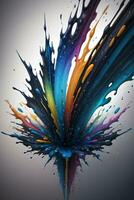 Abstract color splashes liquid background wallpaper photo