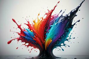 Abstract color splashes liquid background wallpaper photo