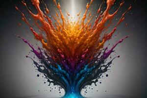 Abstract color splashes liquid background wallpaper photo