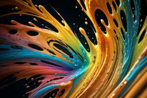 Abstract color splashes liquid background wallpaper photo