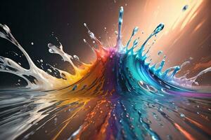 Abstract color splashes liquid background wallpaper photo