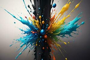 Abstract color splashes liquid background wallpaper photo