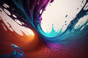 Abstract color splashes liquid background wallpaper photo