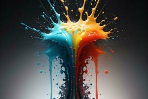 Abstract color splashes liquid background wallpaper photo