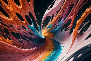 Abstract color splashes liquid background wallpaper photo