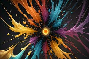 Abstract color splashes liquid background wallpaper photo