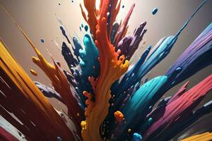 Abstract color splashes liquid background wallpaper photo