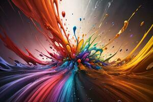 Abstract color splashes liquid background wallpaper photo