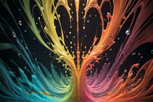 Abstract color splashes liquid background wallpaper photo