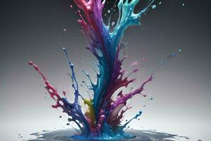 Abstract color splashes liquid background wallpaper photo