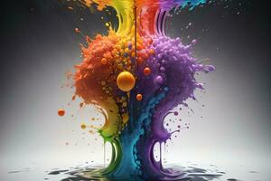 Abstract color splashes liquid background wallpaper photo