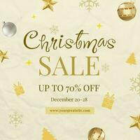 Seasonal Golden Christmas Sale Instagram post template