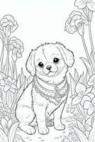 Coloring Page With Animals photo