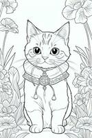 Coloring Page With Animals photo